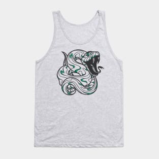 silver and emerald serpent house of ambition, lines Tank Top